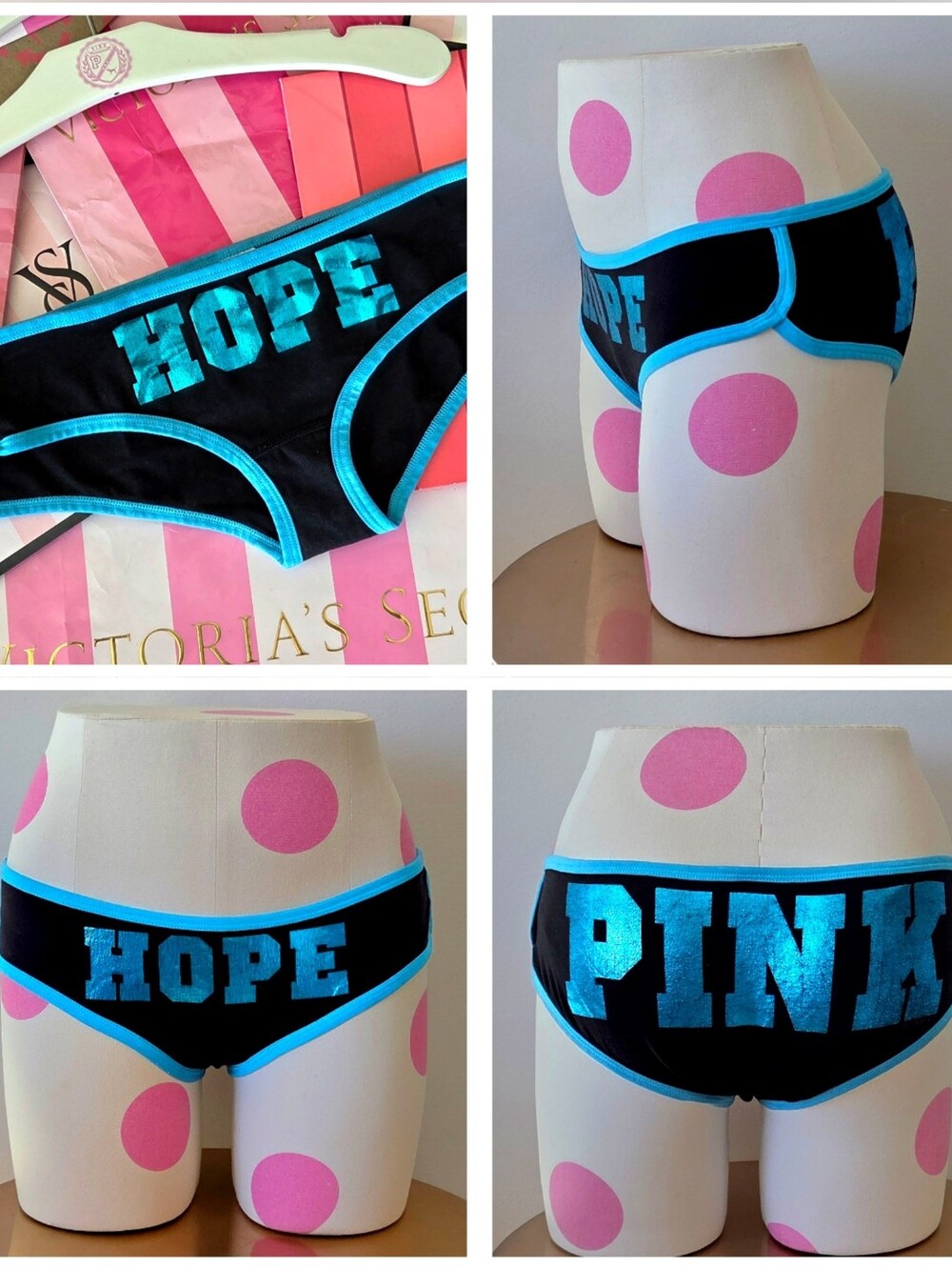 Victoria's Seret PINK VTG Extra Low Rise Hipster Panty NWT RARE Metallic Graphic